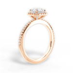 Joanne Asscher Cut Lab Grown Diamond 18Kt Rose Gold Engagement Ring - View 2