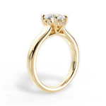 Carol Oval Cut Lab Grown Diamond 18Kt Yellow Gold Engagement Ring - View 2