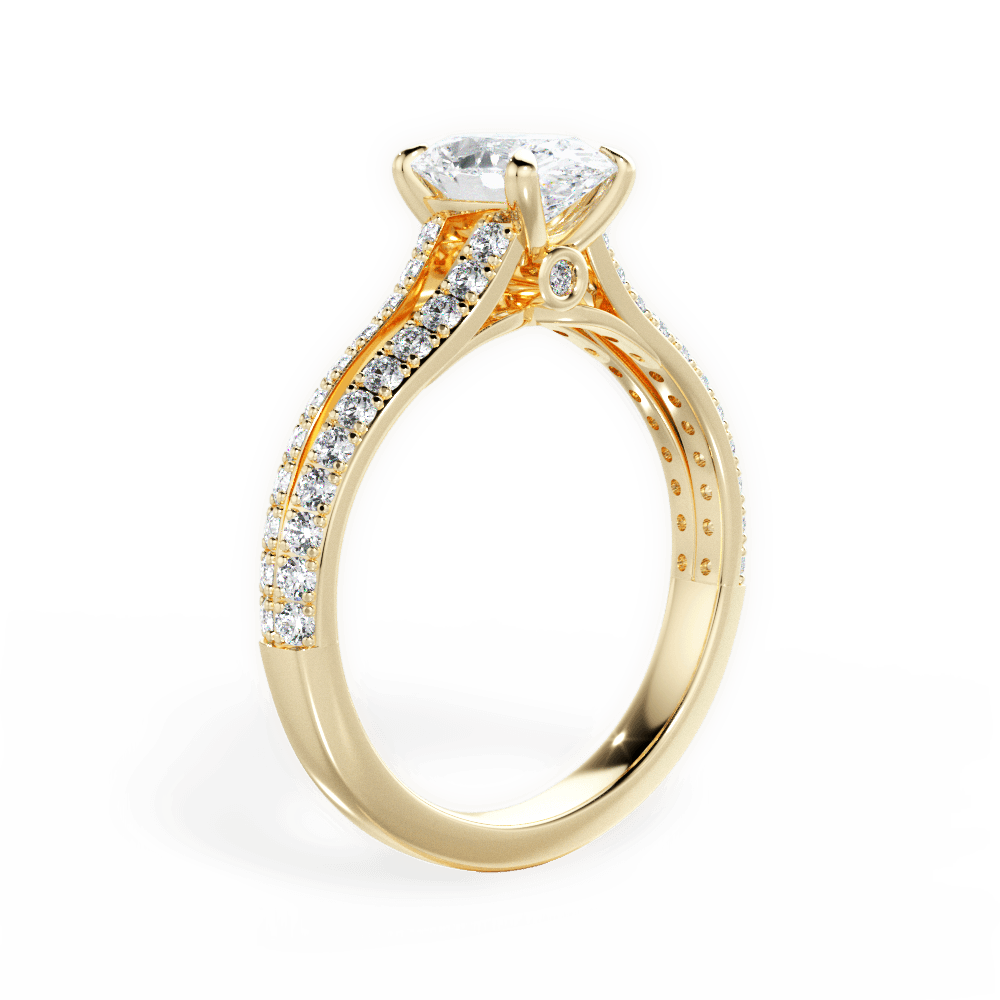 Kendra Oval Cut Lab Grown Diamond 18Kt Yellow Gold Engagement Ring - View 2