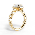 Irene Emerald Cut Lab Grown Diamond 18Kt Yellow Gold Engagement Ring - View 4