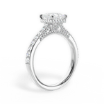 Laura Princess Cut Lab Grown Diamond 18Kt White Gold Engagement Ring - View 3