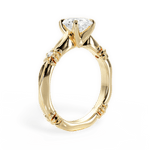 Claire Oval Cut Lab Grown Diamond 18Kt Yellow Gold Engagement Ring - View 2