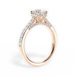 Laura Round Cut Lab Grown Diamond 18Kt Rose Gold Engagement Ring - View 4