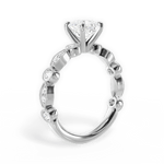 Edith Asscher Cut Lab Grown Diamond 18Kt White Gold Engagement Ring - View 3