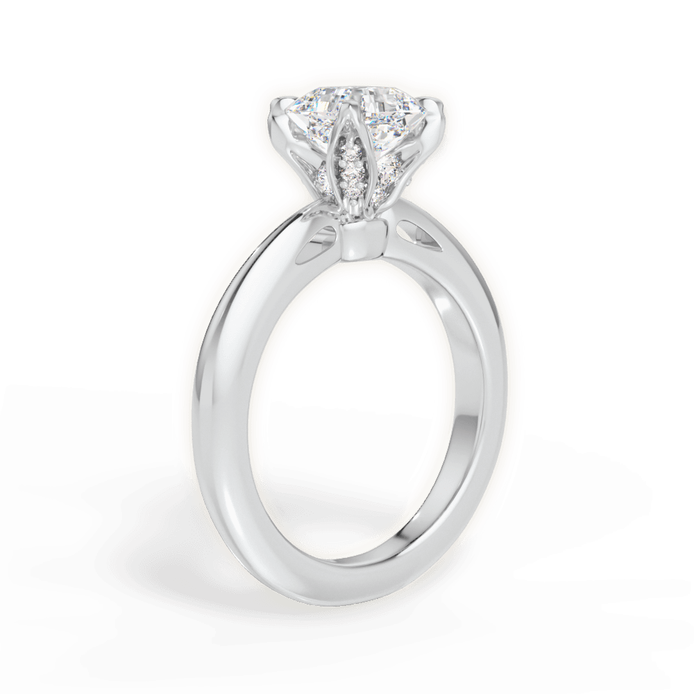 Elaine Asscher Cut Lab Grown Diamond Platinum Engagement Ring - View 2