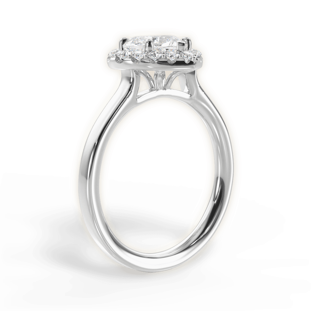 Fiona Heart Cut Lab Grown Diamond Platinum Engagement Ring - View 3