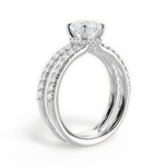 Christie Asscher Cut Lab Grown Diamond 18Kt White Gold Engagement Ring - View 4