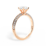 Gail Oval Cut Lab Grown Diamond 18Kt Rose Gold Engagement Ring - View 3