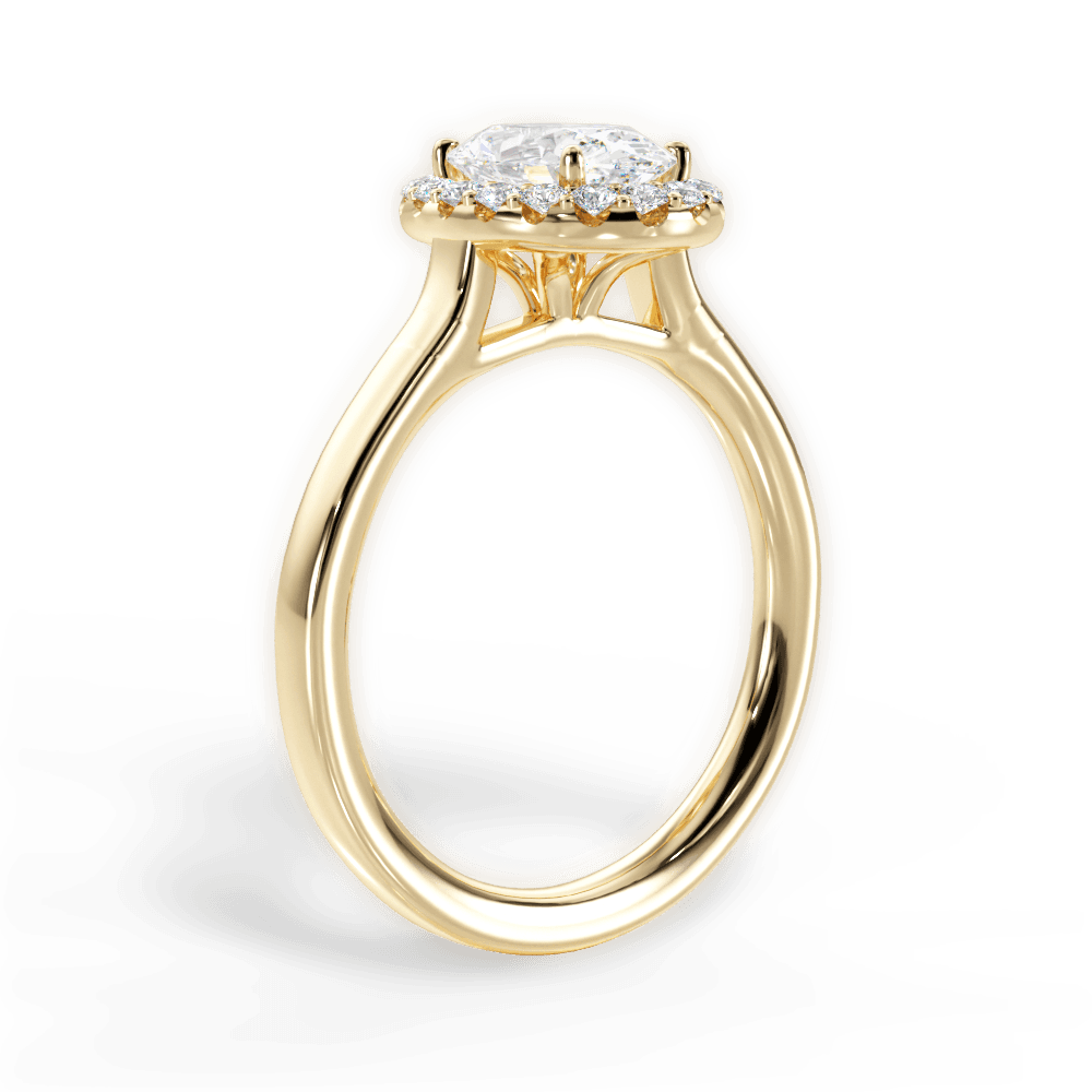 Fiona Oval Cut Lab Grown Diamond 18Kt Yellow Gold Engagement Ring - View 2