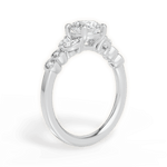 Evelyn Round Cut Lab Grown Diamond 18Kt White Gold Engagement Ring - View 3