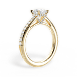 Joan Round Cut Lab Grown Diamond 18Kt Yellow Gold Engagement Ring - View 2