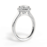 Fiona Round Cut Lab Grown Diamond Platinum Engagement Ring - View 4