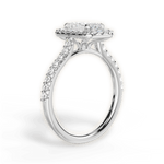 Ingrid Emerald Cut Lab Grown Diamond 18Kt White Gold Engagement Ring - View 4