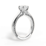Carrie Asscher Cut Lab Grown Diamond Platinum Engagement Ring - View 4