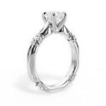 Claire Asscher Cut Lab Grown Diamond 14Kt White Gold Engagement Ring - View 4