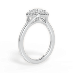 Geneva Asscher Cut Lab Grown Diamond 14Kt White Gold Engagement Ring - View 3