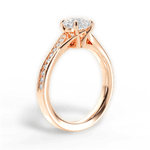 Elise Round Cut Lab Grown Diamond 18Kt Rose Gold Engagement Ring - View 3