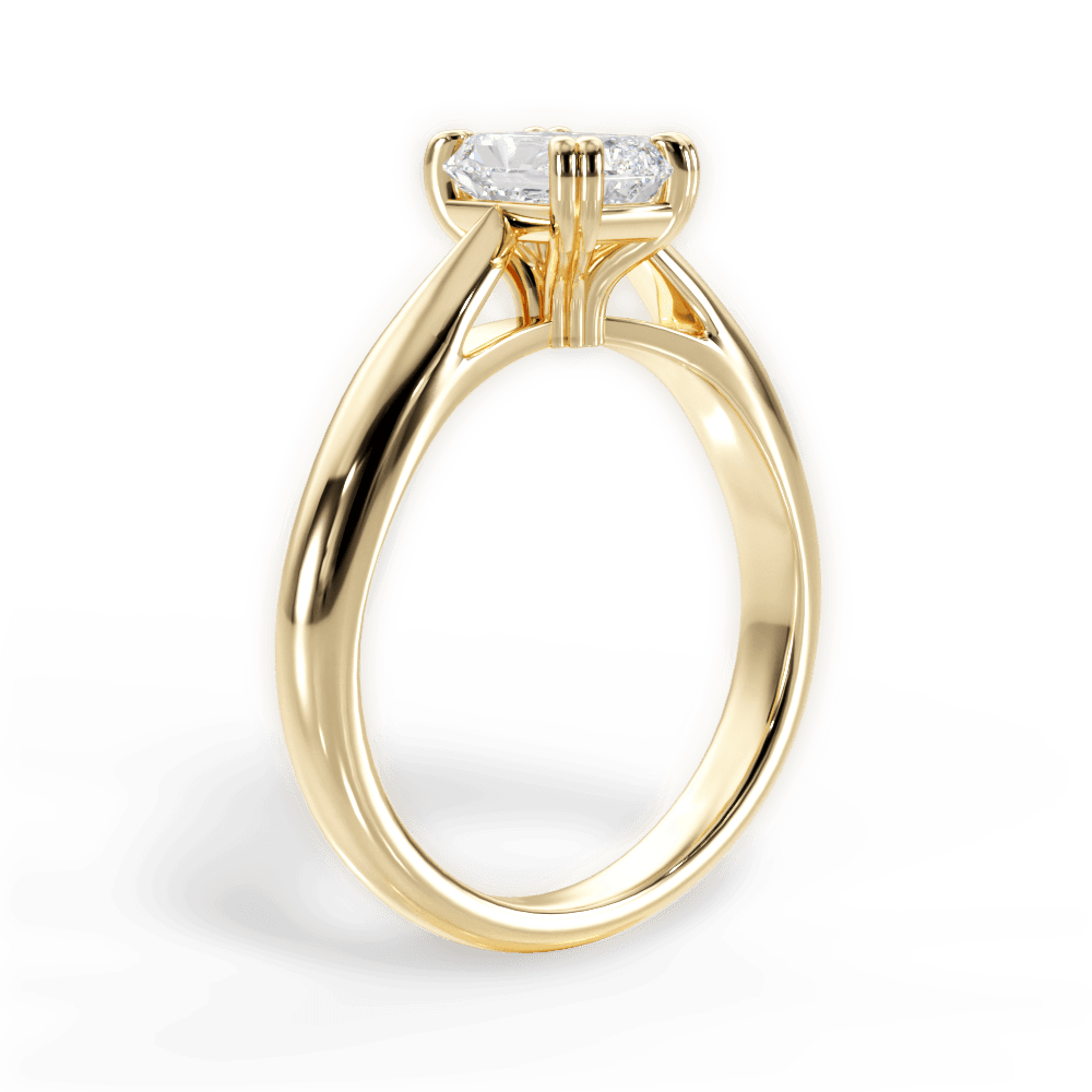 Gillian Radiant Cut Lab Grown Diamond 18Kt Yellow Gold Engagement Ring - View 2