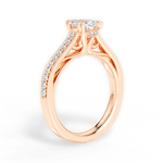 Deborah Marquise Cut Lab Grown Diamond 18Kt Rose Gold Engagement Ring - View 2