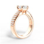 Kayla Princess Cut Lab Grown Diamond 18Kt Rose Gold Engagement Ring - View 4