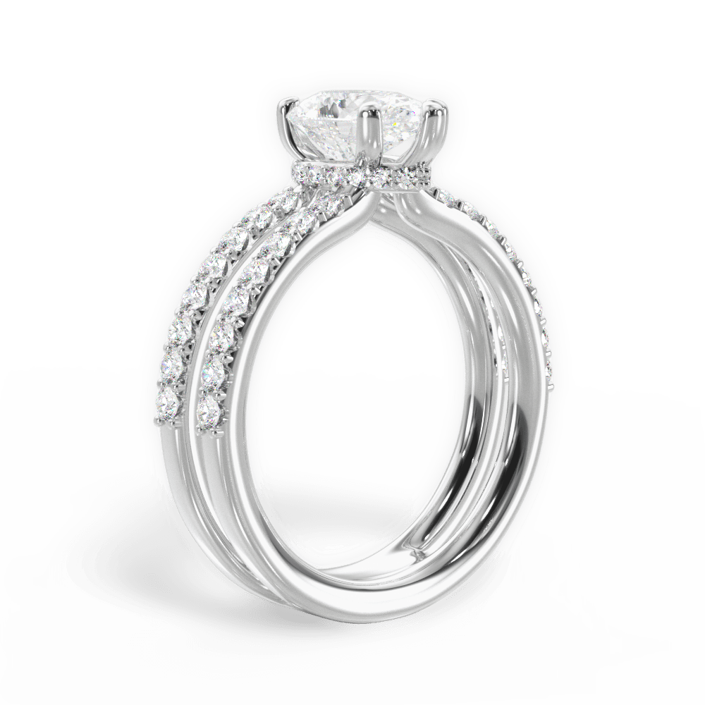 Christie Pear Cut Lab Grown Diamond Platinum Engagement Ring - View 3