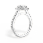 Jeanne Round Cut Lab Grown Diamond Platinum Engagement Ring - View 4