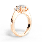 Dorothy Asscher Cut Lab Grown Diamond 18Kt Rose Gold Engagement Ring - View 4