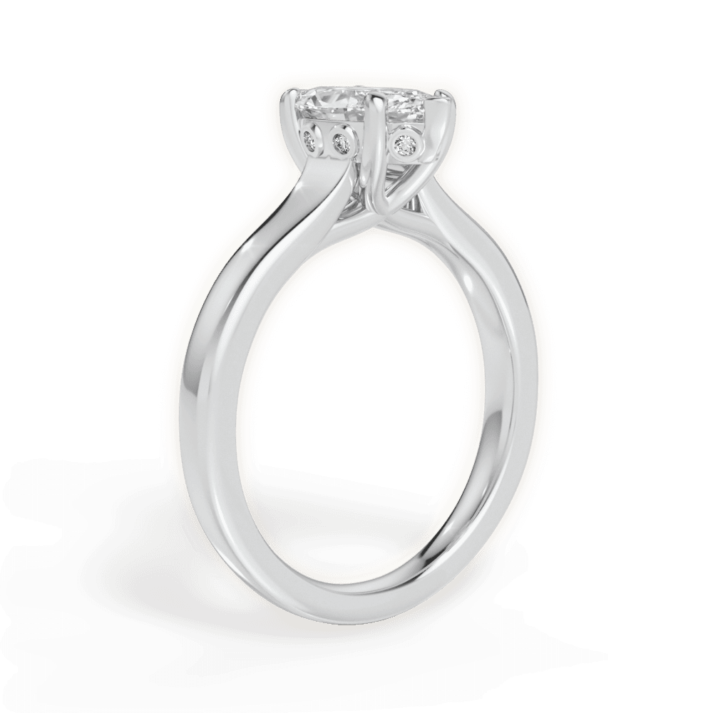 Carol Marquise Cut Lab Grown Diamond Platinum Engagement Ring - View 4