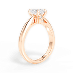 Dolores Radiant Cut Lab Grown Diamond 18Kt Rose Gold Engagement Ring - View 2