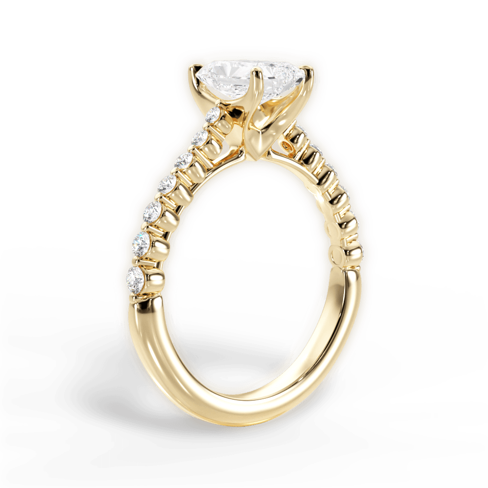 Dana Radiant Cut Lab Grown Diamond 18Kt Yellow Gold Engagement Ring - View 4