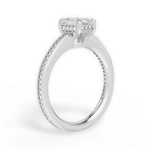 Janet Emerald Cut Lab Grown Diamond 14Kt White Gold Engagement Ring - View 3