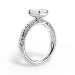 Gloria Radiant Cut Lab Grown Diamond Platinum Engagement Ring - View 2