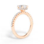 Isabella Cushion Cut Lab Grown Diamond 18Kt Rose Gold Engagement Ring - View 4