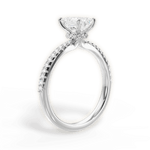 Giselle Emerald Cut Lab Grown Diamond Platinum Engagement Ring - View 2