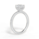 Janice Asscher Cut Lab Grown Diamond Platinum Engagement Ring - View 3