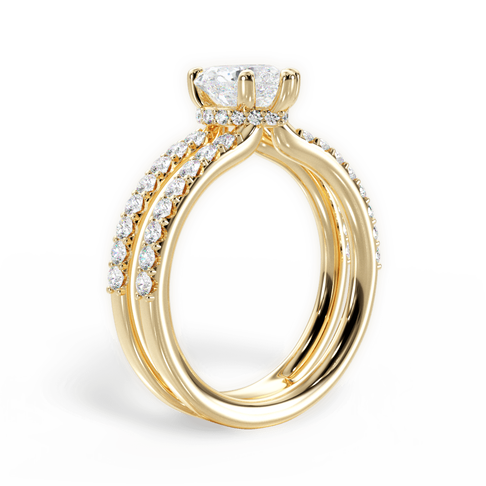 Christie Heart Cut Lab Grown Diamond 18Kt Yellow Gold Engagement Ring - View 2