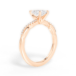 Charlotte Radiant Cut Lab Grown Diamond 18Kt Rose Gold Engagement Ring - View 4