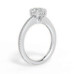 Janet Asscher Cut Lab Grown Diamond Platinum Engagement Ring - View 3