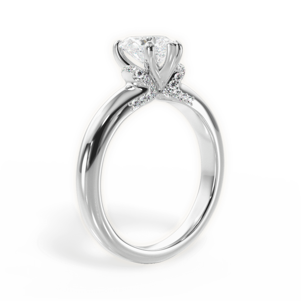 Florence Heart Cut Lab Grown Diamond 14Kt White Gold Engagement Ring - View 3
