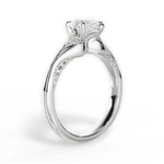 Isabel Pear Cut Lab Grown Diamond Platinum Engagement Ring - View 4
