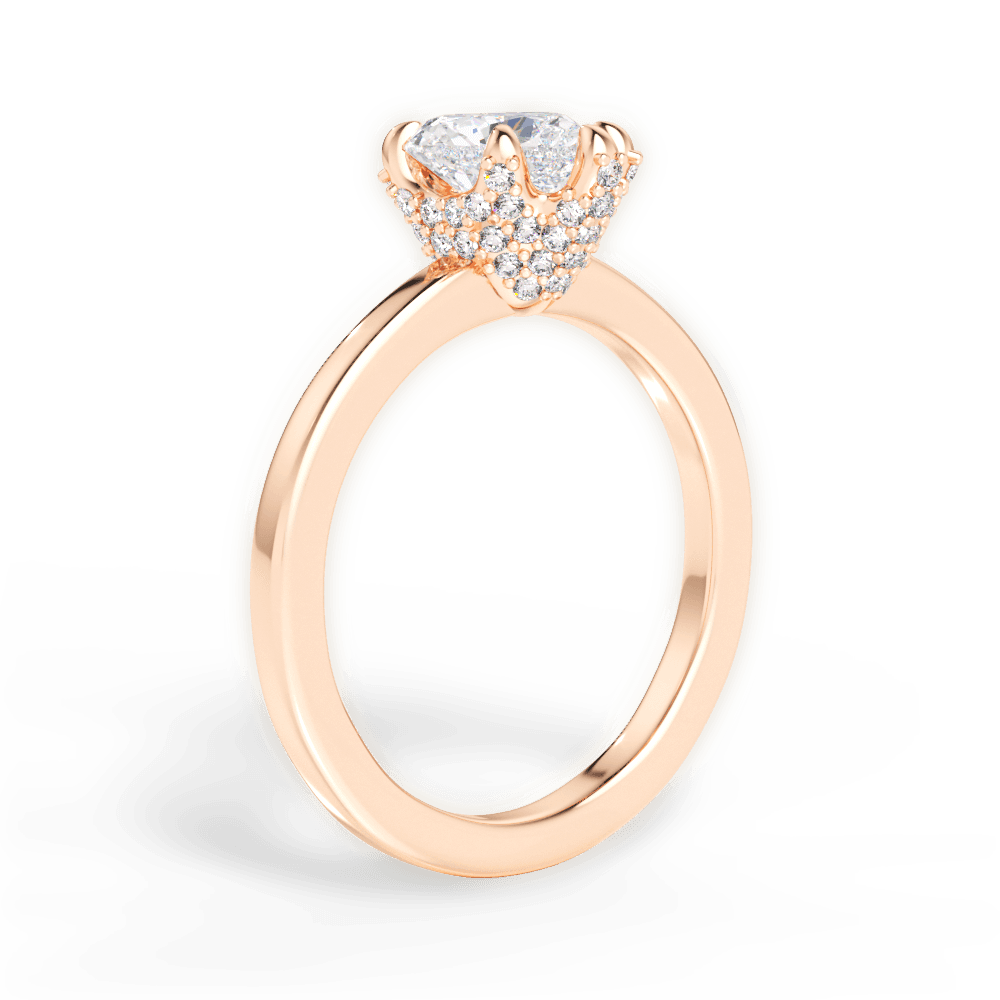 Gemma Heart Cut Lab Grown Diamond 18Kt Rose Gold Engagement Ring - View 4