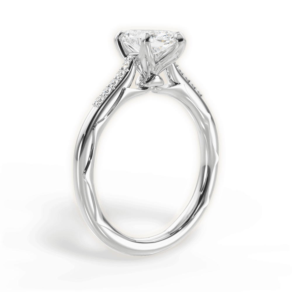 Christina Marquise Cut Lab Grown Diamond Platinum Engagement Ring - View 3