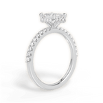 Isabella Emerald Cut Lab Grown Diamond Platinum Engagement Ring - View 2