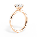 Angela Cushion Cut Lab Grown Diamond 18Kt Rose Gold Engagement Ring - View 2