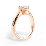 Gillian Oval Cut Lab Grown Diamond 18Kt Rose Gold Engagement Ring - View 2