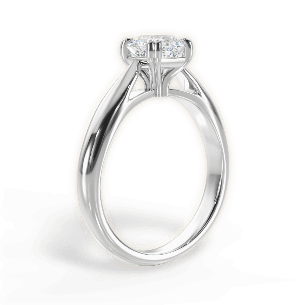 Camila Asscher Cut Lab Grown Diamond 14Kt White Gold Engagement Ring - View 3