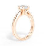 Dolores Round Cut Lab Grown Diamond 18Kt Rose Gold Engagement Ring - View 2