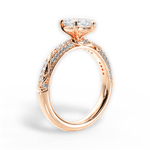 Gloria Marquise Cut Lab Grown Diamond 18Kt Rose Gold Engagement Ring - View 3