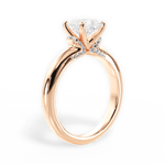 Florence Princess Cut Lab Grown Diamond 18Kt Rose Gold Engagement Ring - View 3