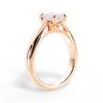 Colleen Emerald Cut Lab Grown Diamond 18Kt Rose Gold Engagement Ring - View 2